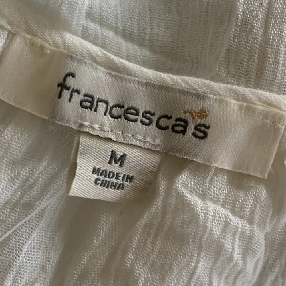 Francesca’s Collection White Cactus Swim Coverup